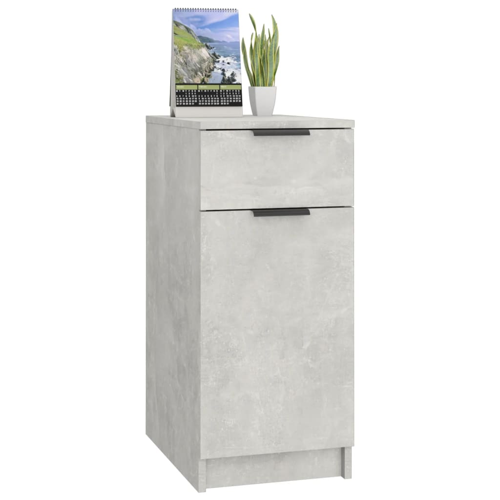 Desk Cabinet Concrete Grey 33.5x50x75 cm Engineered Wood